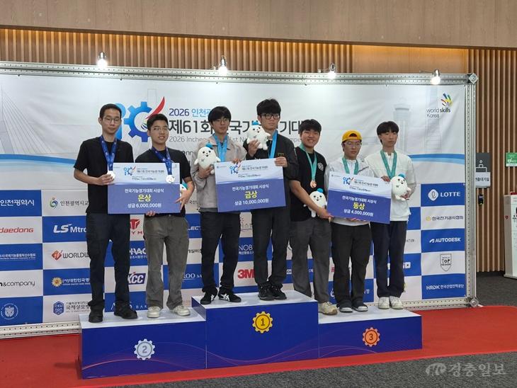 충북 직업계고, 전국기능경기대회서 금 2·은 3·동 6 ‘성과’