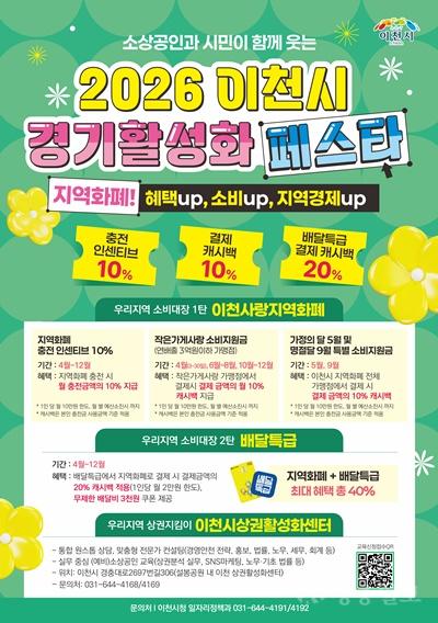 이천사랑지역화폐, 8개월 만에 1,204억원 발행…전년比 58% 증가
