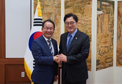 강준현 , 우원식 국회의장과 면담 … “ 국회 세종의사당 건립위 조속히 구성해야 ”